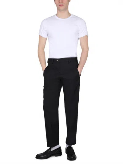 Pt Torino Pressed-crease Straight-leg Trousers In Black