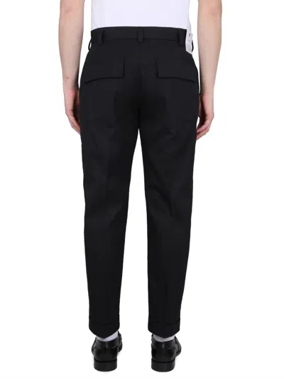 Pt Torino Pressed-crease Straight-leg Trousers In Black