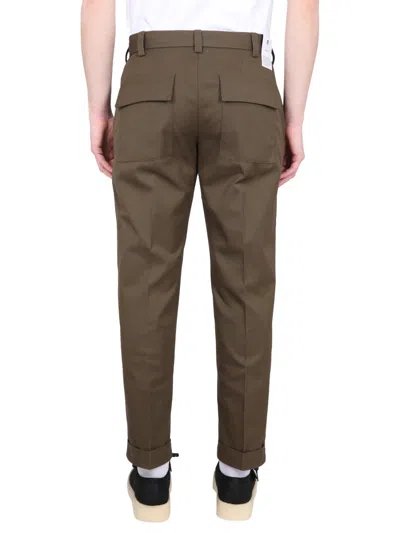 Pt Torino Pressed-crease Straight-leg Trousers In Brown