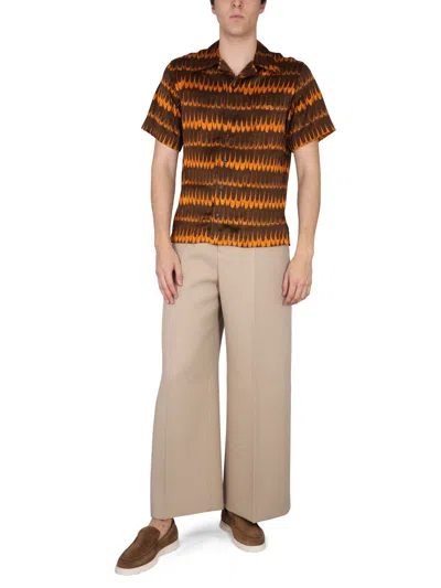 Wales Bonner Geometric-print Short-sleeve Shirt In Multi