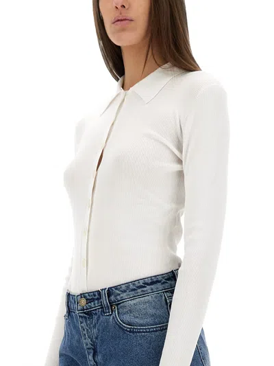 Michael Kors Ribbed Cardigan In White