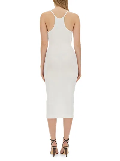 Moschino Jeans Ribbed Dress In White