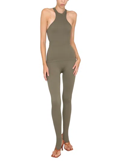 Andreädamo Ribbed Leggings In Green