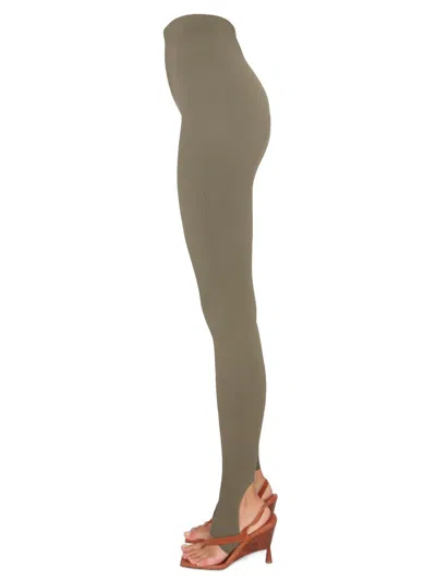 Andreädamo Ribbed Leggings In Green