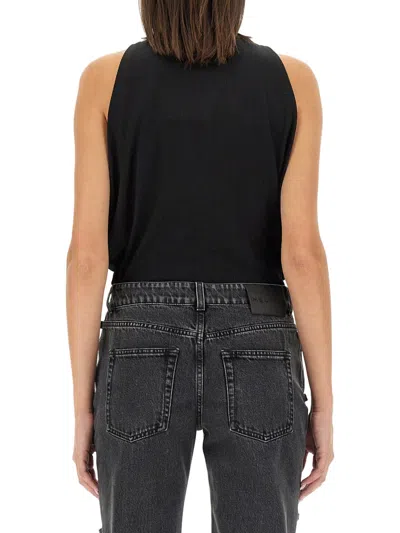 Alexander Mcqueen Chain-detail Draped Tank Top In Black