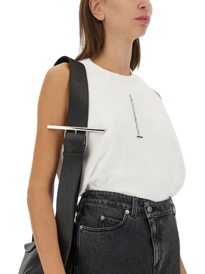 Alexander Mcqueen Draped Ribbed Tank Top In White