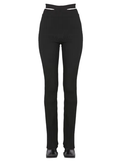 Andreädamo Andreādamo Ribbed Trousers With Cut Out Belt