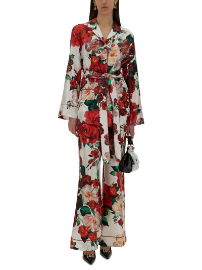 Dolce & Gabbana Women's Rose Print Pajama Pants | Size 44 | Ftampt Color Is1zdha5pd
