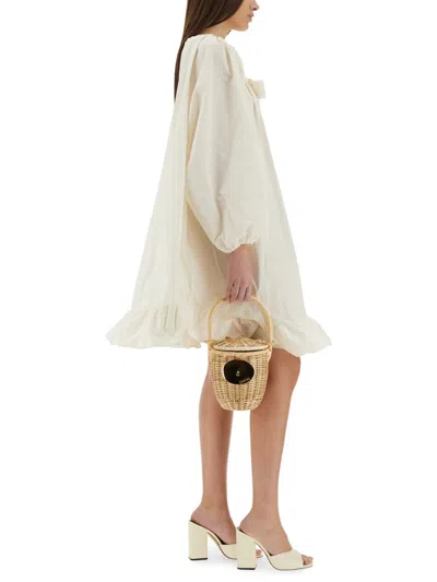 Patou Women's Ruffle Hem Dress In White