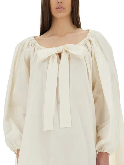 Patou Women's Ruffle Hem Dress In White