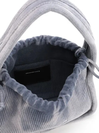 Alexander Wang Borsa A Mano Ryan Piccola In Velluto A Coste Avio Donna In Blue