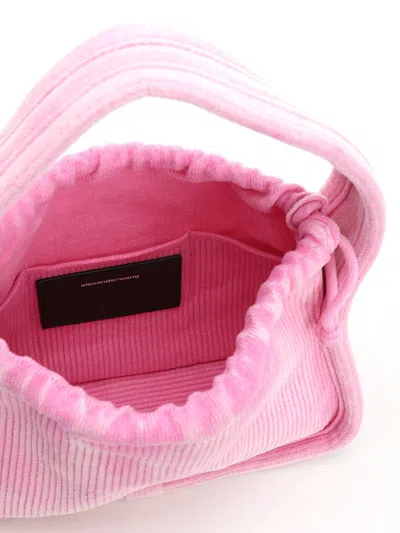 Alexander Wang Borsa A Mano Ryan Piccola In Velluto A Coste Rosa  Donna