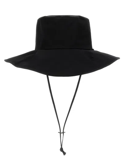 Kijima Takayuki Wide-brimmed Black Hat With Adjustable Chin Straps
