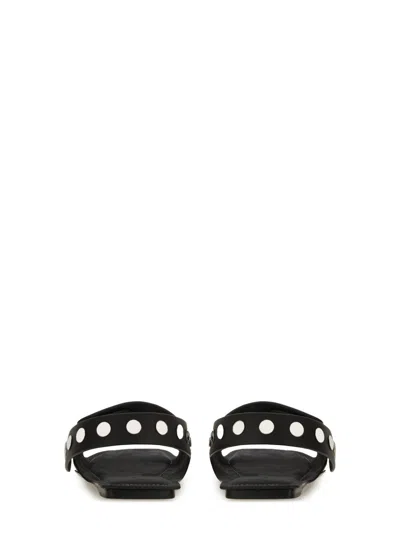 Khaite Boden Silver Studded Leather Sandals