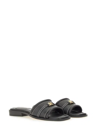 Michael Kors Square Toe Flat Sole Sandals With Contrast Stitching