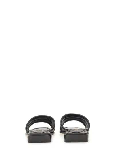 Michael Kors Square Toe Flat Sole Sandals With Contrast Stitching