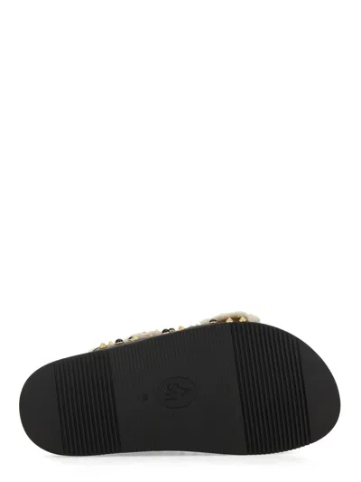 Ash Slippers Open Toe Stud Embellishment