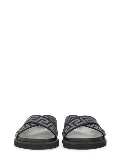 Versace Greca Jacquard Flat Slides