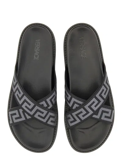 Versace Greca Jacquard Flat Slides