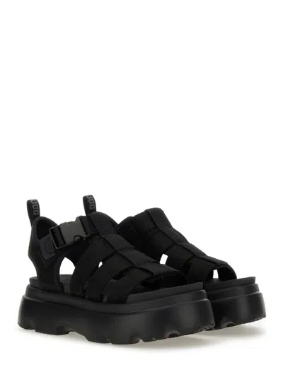 Ugg Nubuck Leather Sandals With Red Platform Sole