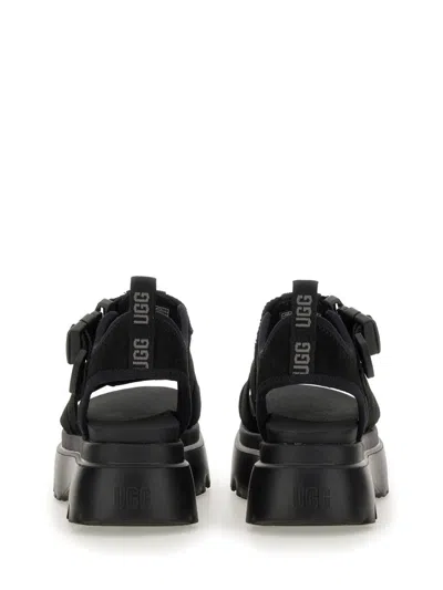 Ugg Nubuck Leather Sandals With Red Platform Sole