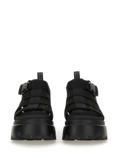 Ugg Nubuck Leather Sandals With Red Platform Sole