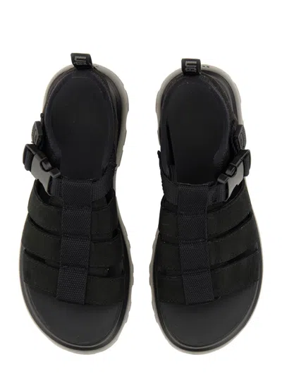 Ugg Nubuck Leather Sandals With Red Platform Sole