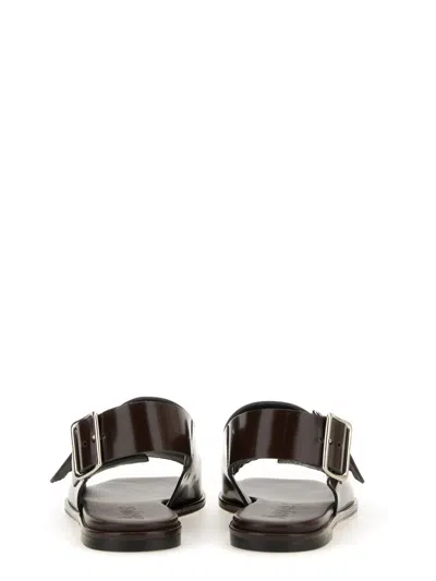 Aeyde Thekla Slingback Sandal In Brown