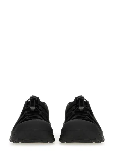 Keen Newport H2 Sandals In Black Suede And Fabric In Black