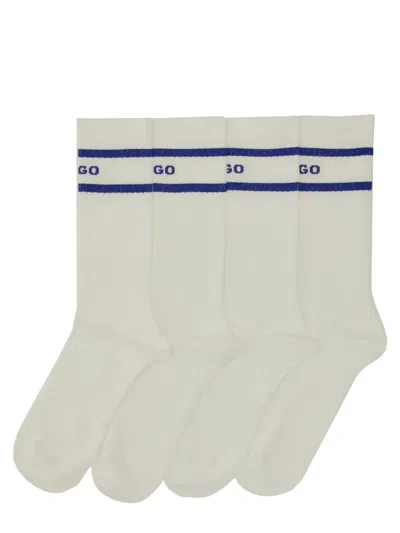 Hugo Boss Set Of Two Socks With Logo In Neutral