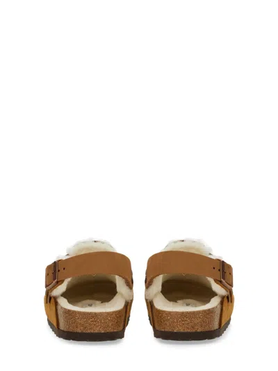 Birkenstock Contoured Cork Sandals With Soft Suede Upper And Adjustable Straps In Brown