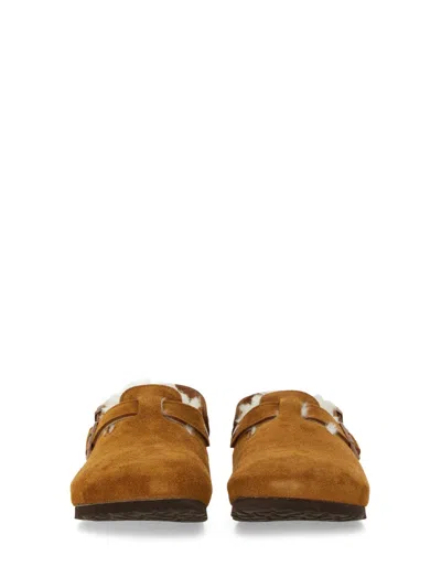Birkenstock Contoured Cork Sandals With Soft Suede Upper And Adjustable Straps In Brown