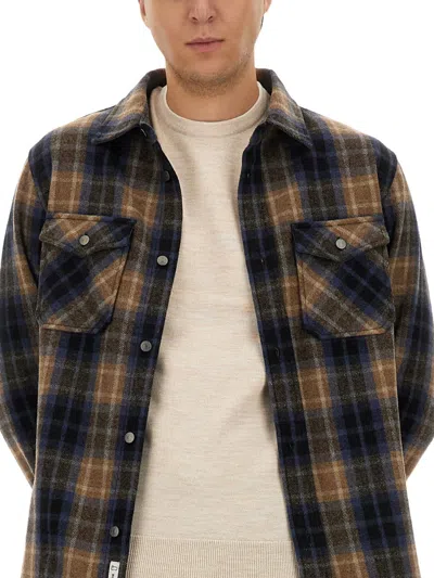 Woolrich Embroidered Flannel Alaskan Melton Shirt