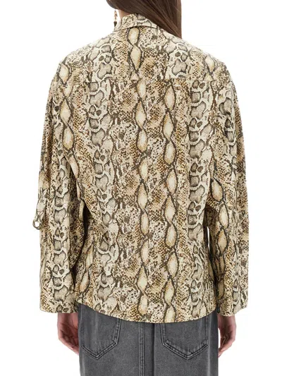 Isabel Marant 'ilda' Snake Print Shirt In Animal Print