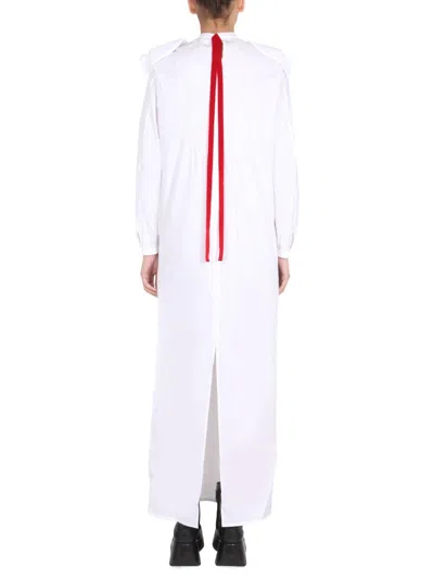 Raf Simons Long White Shirt Dress In White