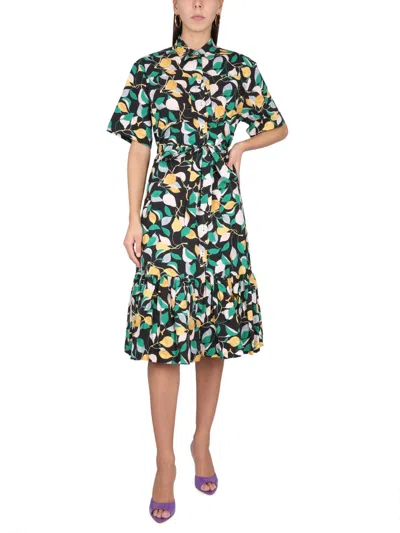 La Doublej Shirt Dress With Belt In Black