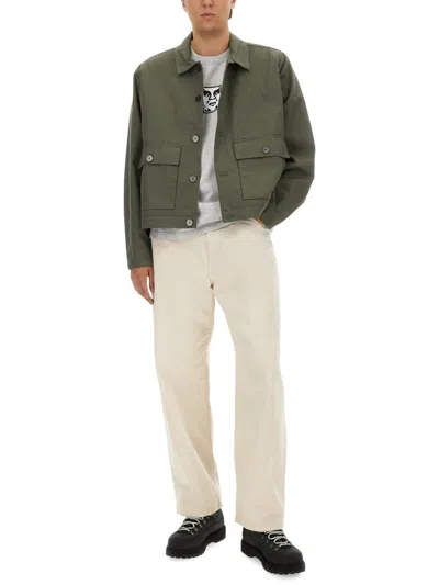 Obey Front-pocket Jacket In Green