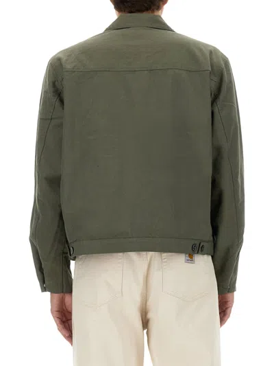 Obey Front-pocket Jacket In Green