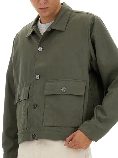 Obey Front-pocket Jacket In Green