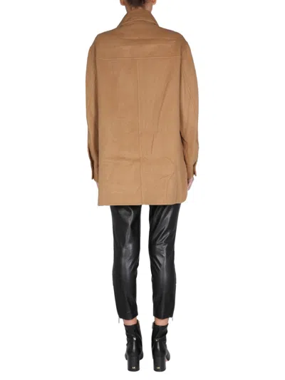 Michael Kors Shirt Jacket In Brown