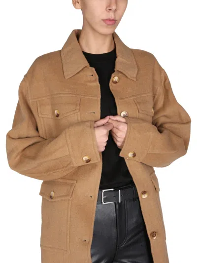Michael Kors Shirt Jacket In Brown