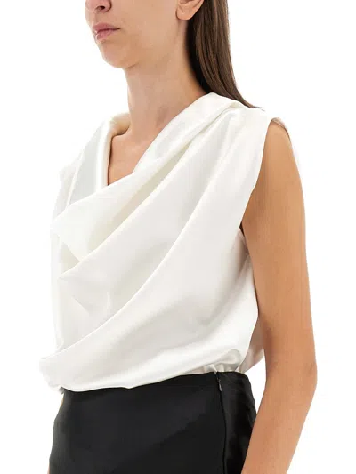 Kiton Women's Shirt With Dropped Collar In White