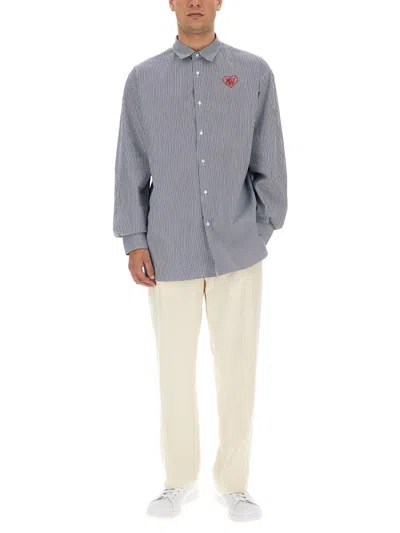 Family First Shirt With Logo In Gray
