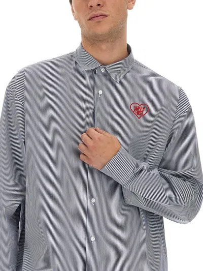 Family First Shirt With Logo In Gray