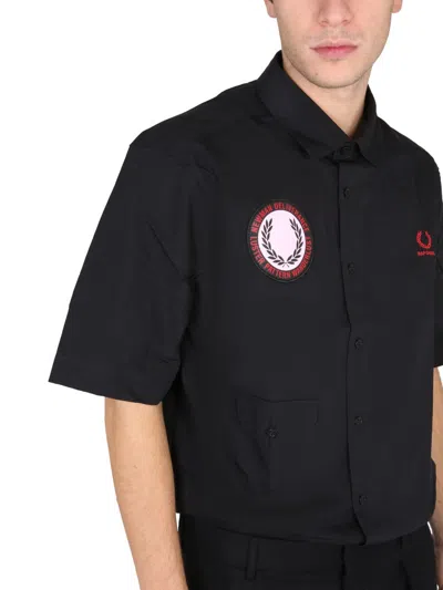 Raf Simons Shirt With Patch In Black