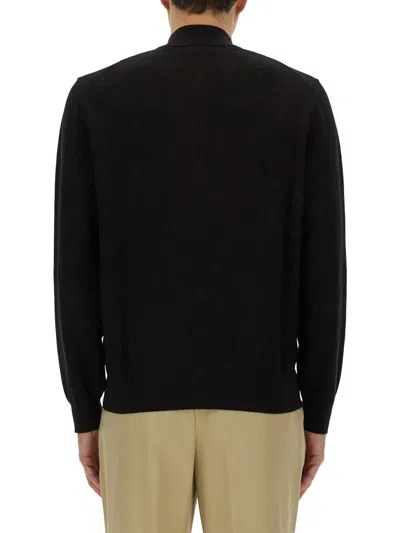 Hugo Boss Boss Shirt With Zip In Black