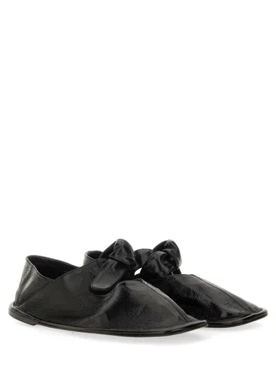 Hereu Women Shoe Llasada Crinkled In Black