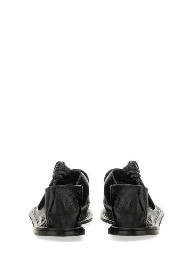 Hereu Women Shoe Llasada Crinkled In Black