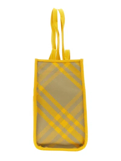 Burberry Plaid-check Cotton Tote Bag