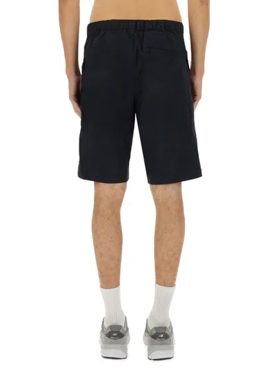 Aspesi Bermuda Shorts With Elastic Waistband And Pockets In Black